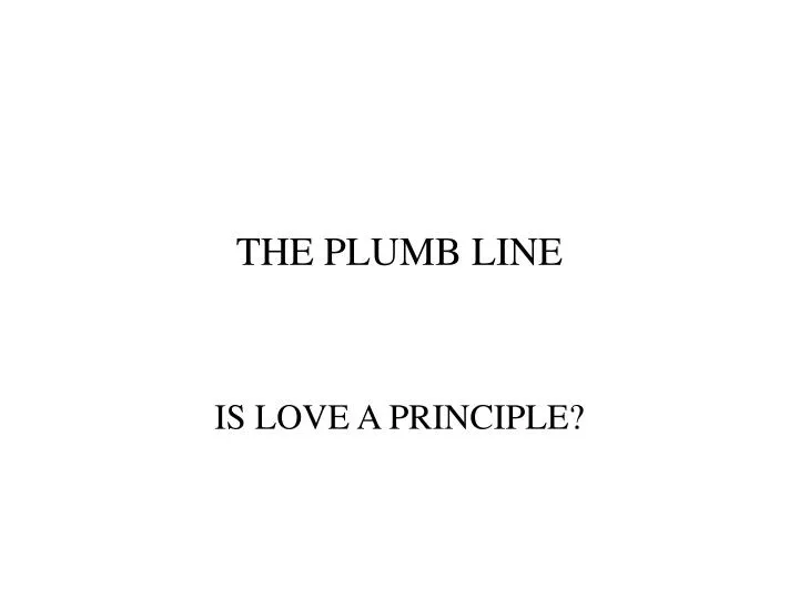 the plumb line