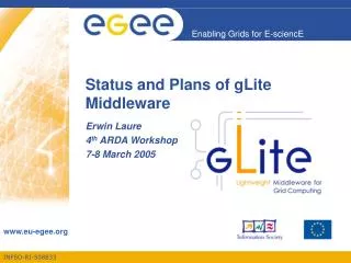 Status and Plans of gLite Middleware