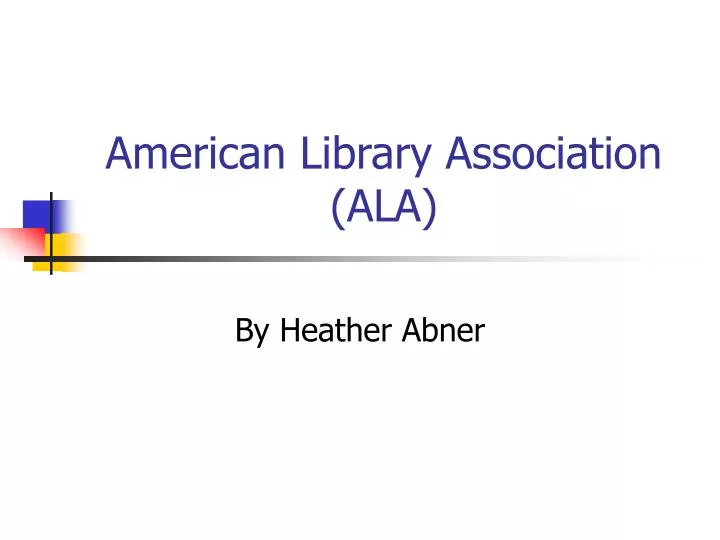 american library association ala
