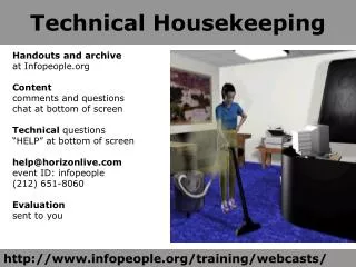 Technical Housekeeping