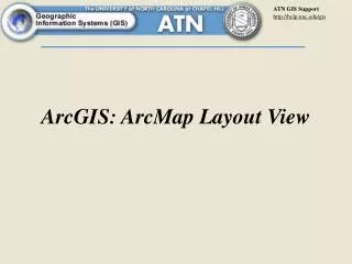 ArcGIS: ArcMap Layout View