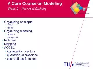 A Core Course on Modeling