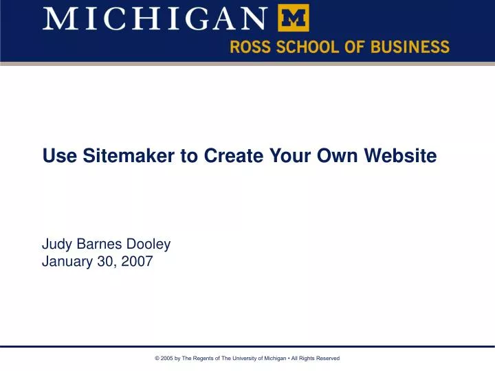 use sitemaker to create your own website