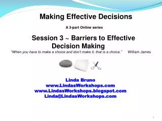 Making Effective Decisions
