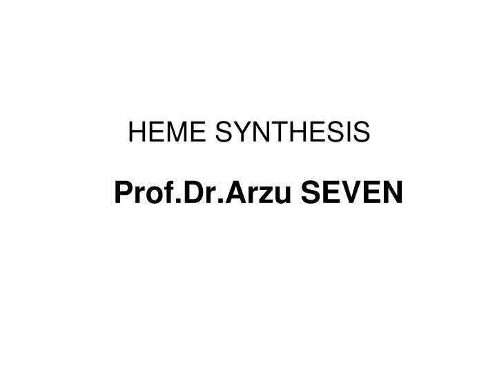 heme synthesis