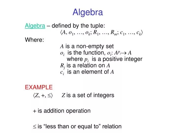 algebra