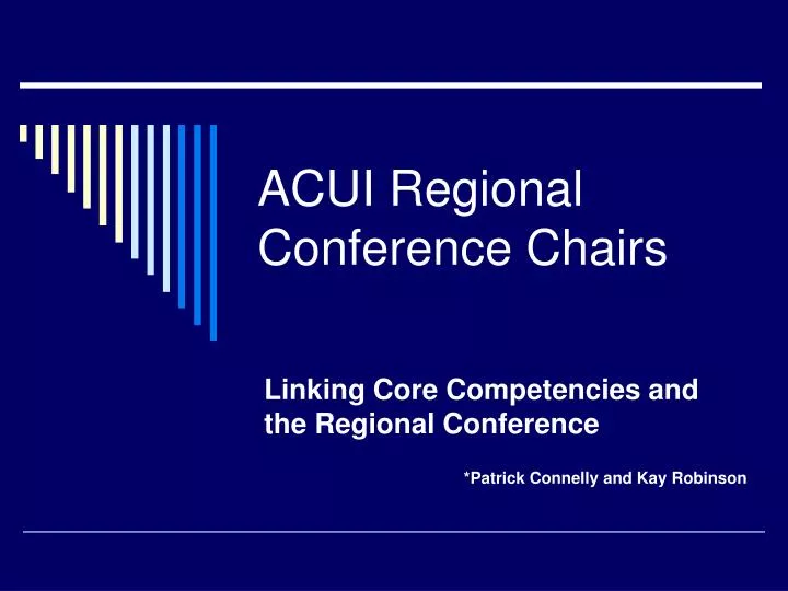 acui regional conference chairs