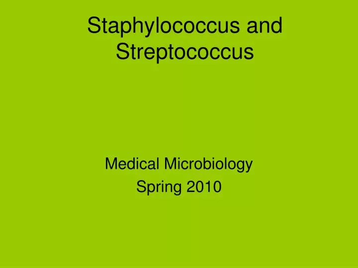 staphylococcus and streptococcus