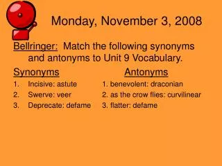 Monday, November 3, 2008