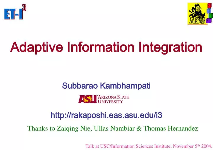 adaptive information integration