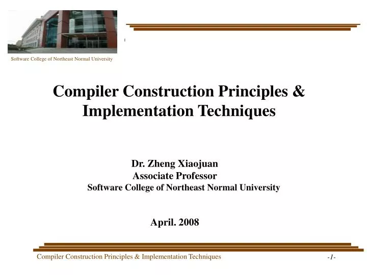 compiler construction principles implementation techniques