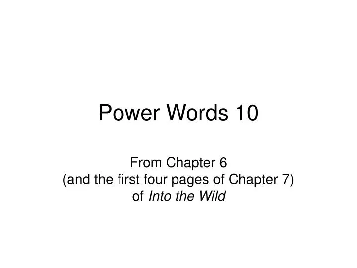 power words 10