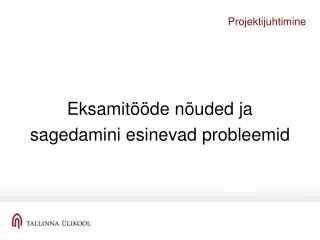 projektijuhtimine