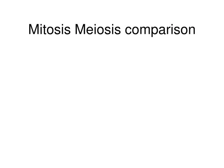 mitosis meiosis comparison