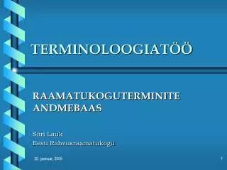 terminoloogiat