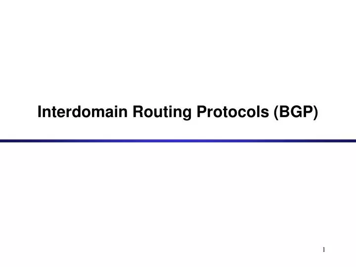 interdomain routing protocols bgp