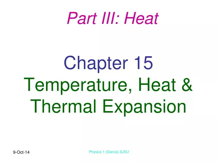 chapter 15 temperature heat thermal expansion