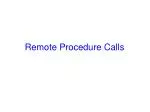 Understanding Remote Procedure Calls: A Model for Distributed Computing - slide 1