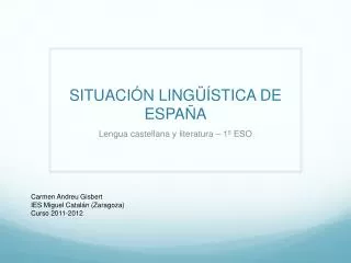 situaci n ling stica de espa a