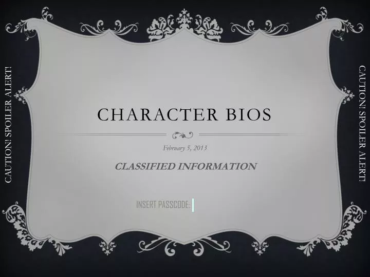 character bios