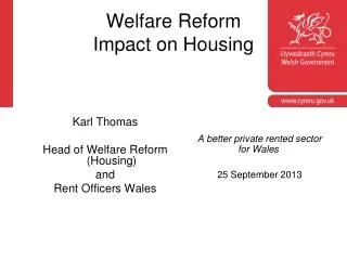 Welfare Reform Impact on Housing