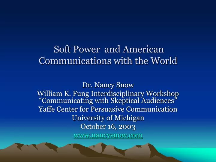 soft power and american communications with the world