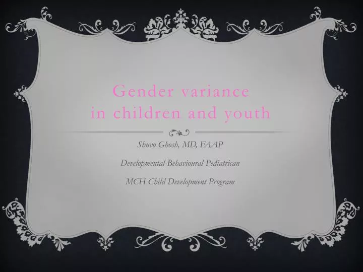 gender variance in children and youth