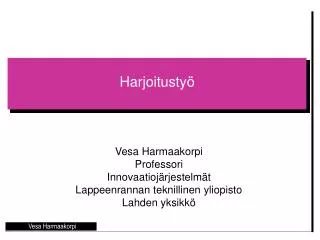 harjoitusty