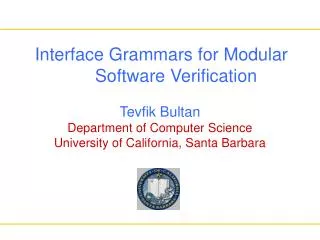 Interface Grammars for Modular Software Verification