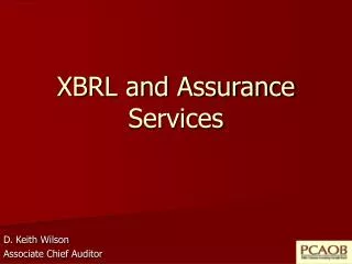 XBRL and Assurance Services