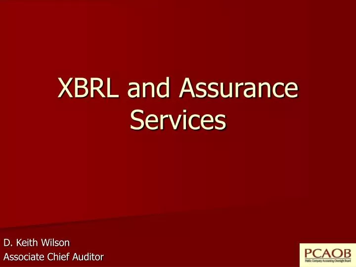 xbrl and assurance services