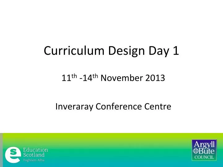 curriculum design day 1