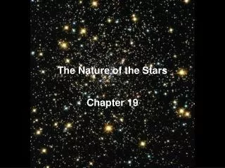 The Nature of the Stars