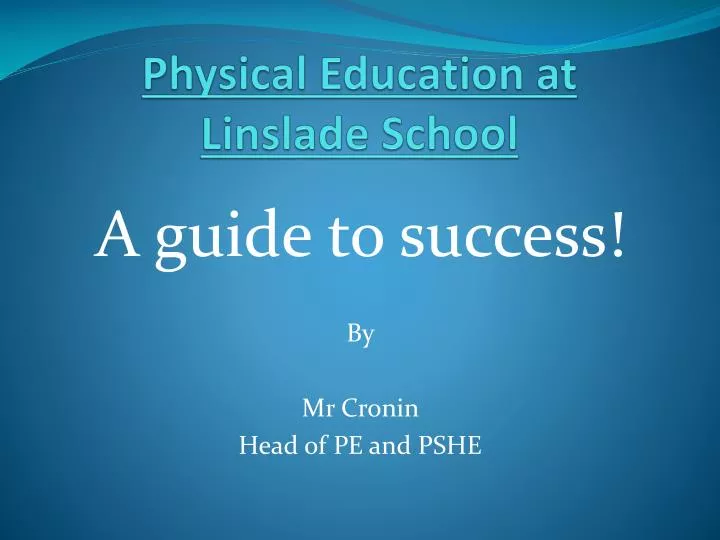 physical education at linslade school
