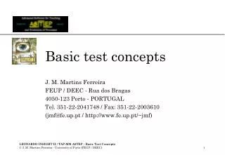 Basic test concepts