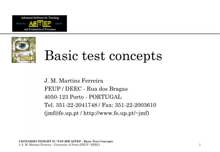 basic test concepts