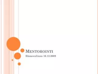 mentorointi
