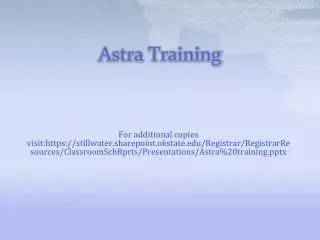 Astra Training
