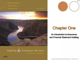Chapter One An Introduction to Assurance and Financial Statement Auditing