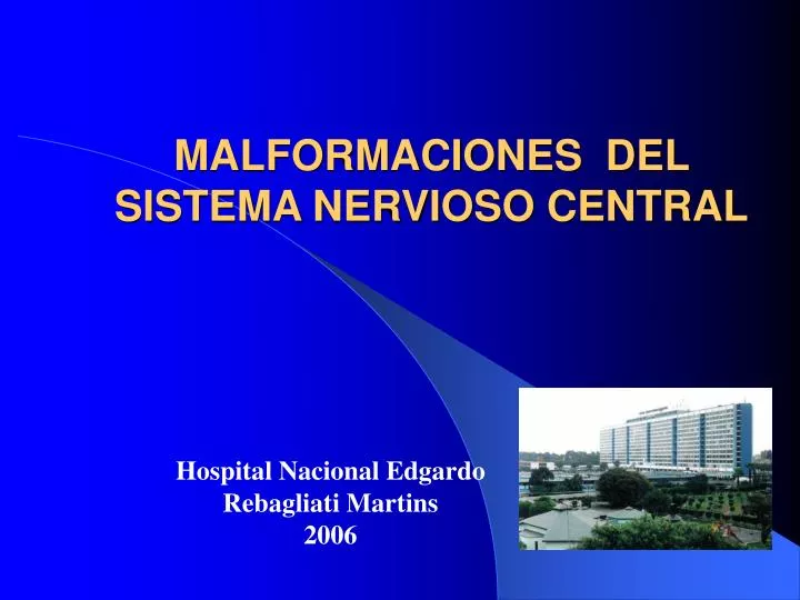 malformaciones del sistema nervioso central