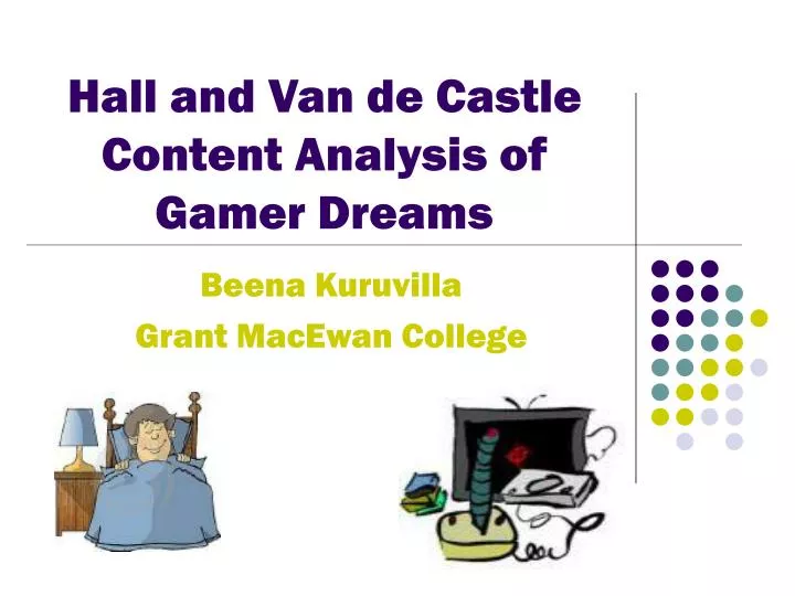 hall and van de castle content analysis of gamer dreams