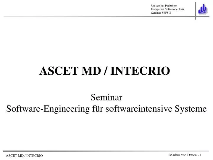 seminar software engineering f r softwareintensive systeme