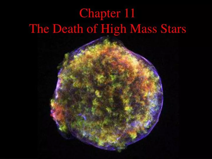 chapter 11 the death of high mass stars