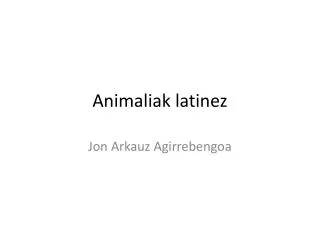 animaliak latinez