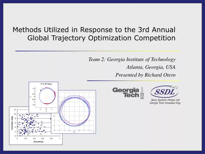 methods utilized in response to the 3rd annual global trajectory optimization competition