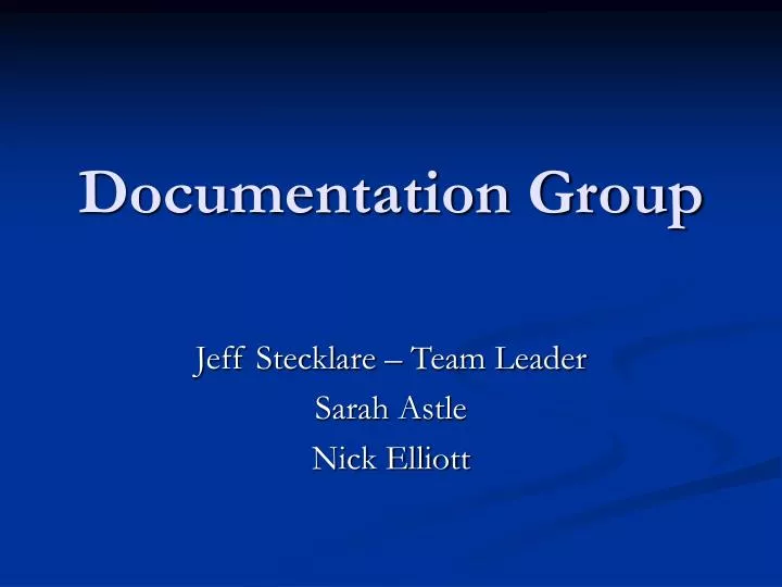 documentation group