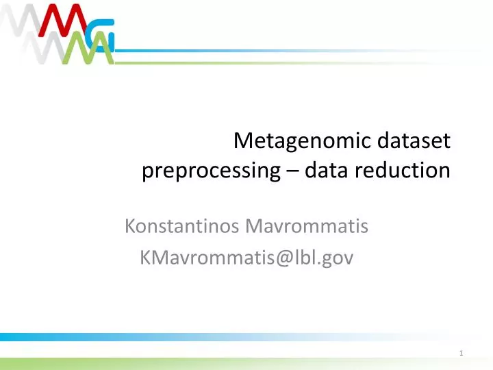 metagenomic dataset preprocessing data reduction