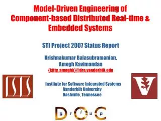 Model-Driven Engineering of Component-based Distributed Real-time &amp; Embedded Systems