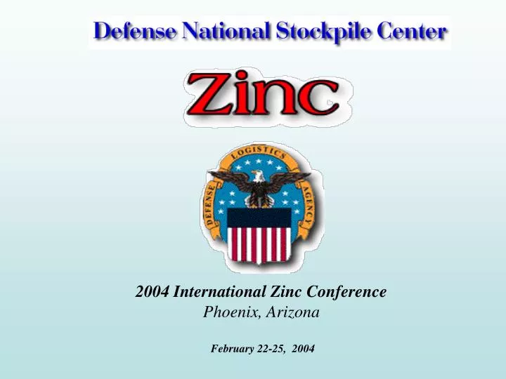 2004 international zinc conference phoenix arizona february 22 25 2004