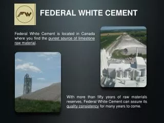 FEDERAL WHITE CEMENT